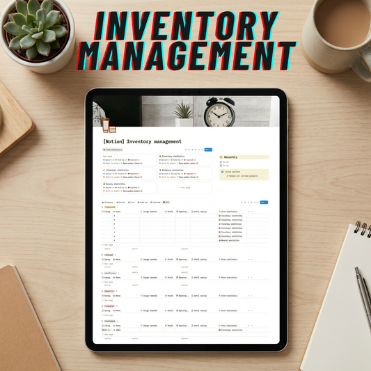 【Inventory Management】Notion Template – Track Stock & Orders