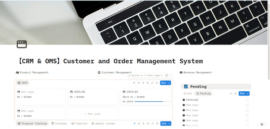 【CRM & OMS】Notion Template – Manage Customers & Orders